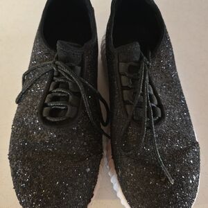 Black Glitter Sneakers